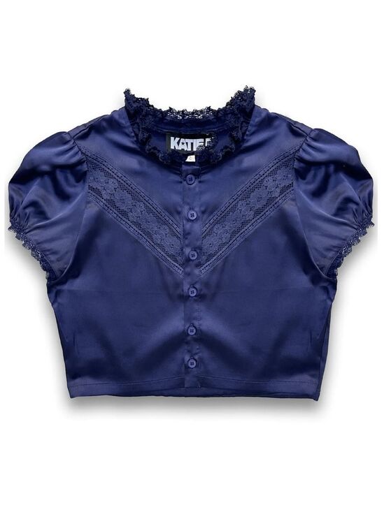 Katie J NYC Other - Katie J NYC Navy Satin Blouse